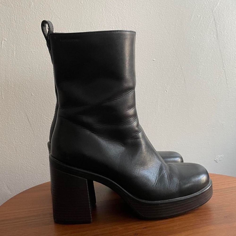 Black Vagabond Platform Heeled Boots